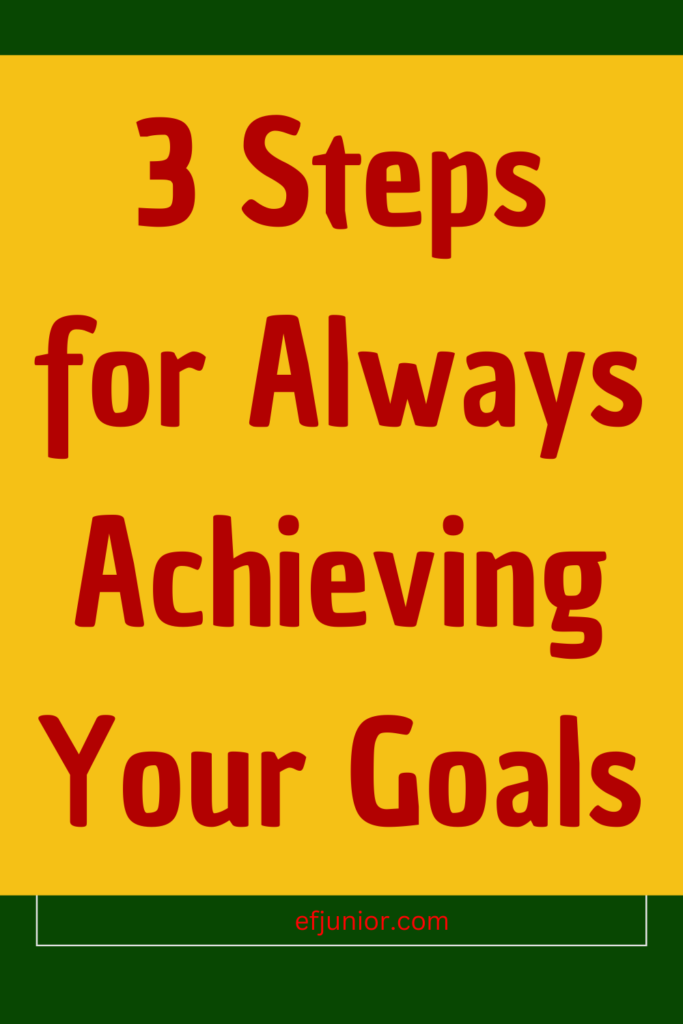 3 Steps for Always Achieving Your Goals